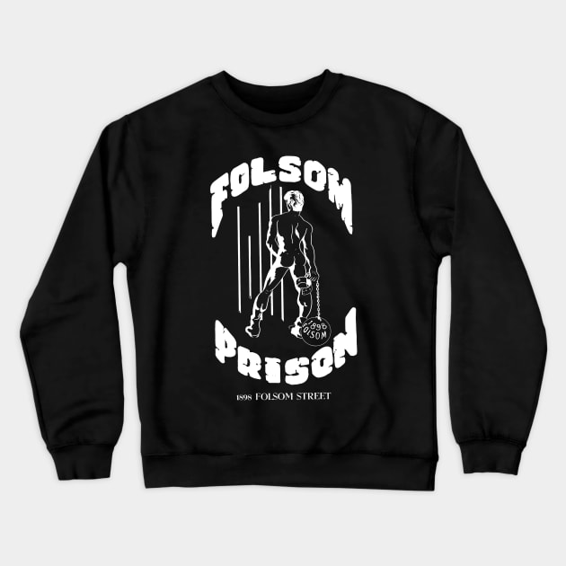 Folsom Prison Gay LGBT Retro Vintage Crewneck Sweatshirt by WearingPride